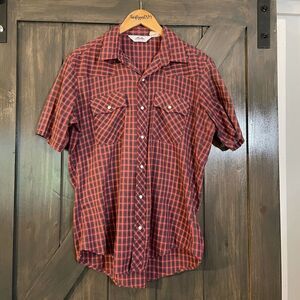 Vintage Dakota by Five Brother Snap Button Plaid Shirt Large